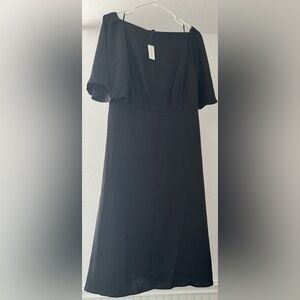 👗 Banana Republic Black Satin Dress | Timeless, Versatile Wedding & Party Dress